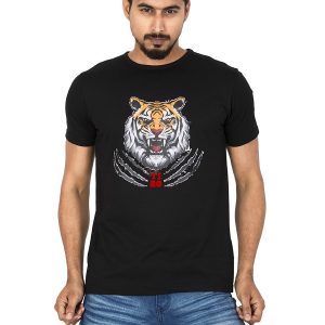 Black Colour Printed T Shirt