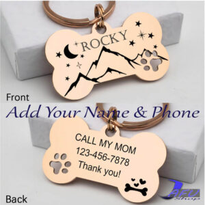 Cross-border supply stainless steel dog tag titanium steel bone tag hollow paw dog tag Dog tag blank dog tag