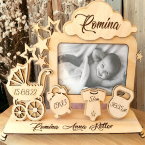 Gift for birth | Picture frame personalized with birth date