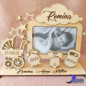 Gift for birth | Picture frame personalized with birth date