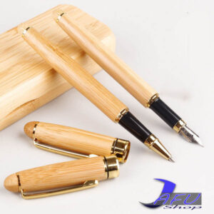 Wooden Bamboo Double  pen With Box set